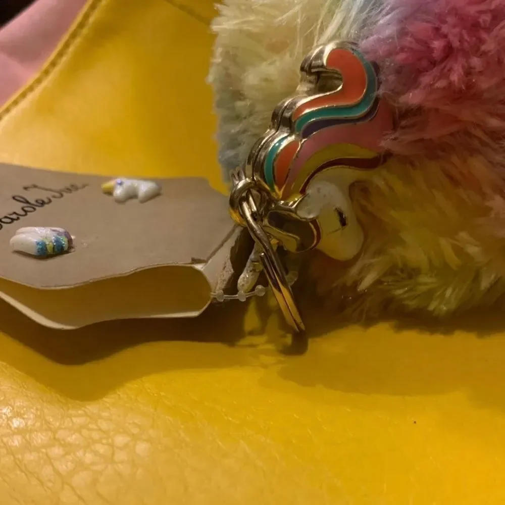 Carole Inc Unicorn Shaped Keyring Keychain & Earring set
